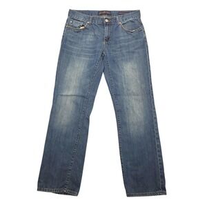 Seven7 SM73 Straight Jeans Mens 34x34 Blue Medium Wash Denim Pants Casual